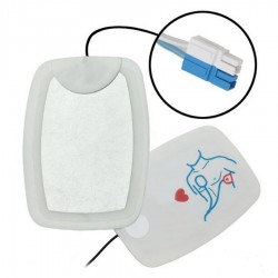 Eletrodo descartável adulto e infantil para desfibrilador semi-automático externo DEA