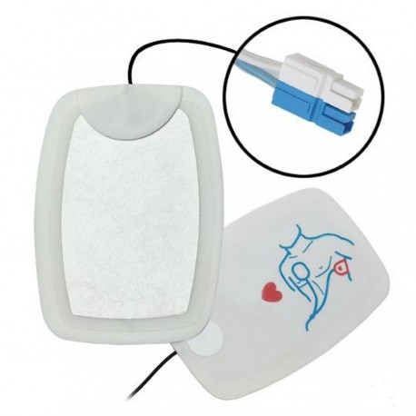 Eletrodo descartável adulto e infantil para desfibrilador semi-automático externo DEA