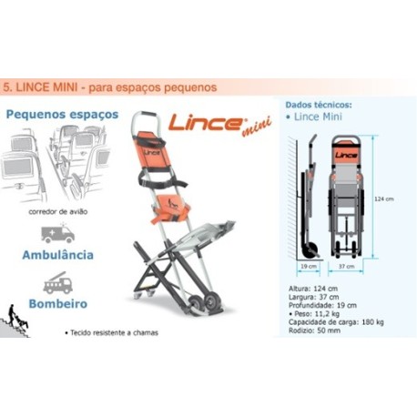 Cadeira para descida de escadas LINCE para ESPAÇOS REDUZIDOS