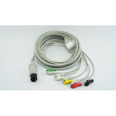 Cabo de ECG 5 vias Drager Cabo De Ecg Com Rabichos 05 Vias Tipo Clip Compatível Dräger
