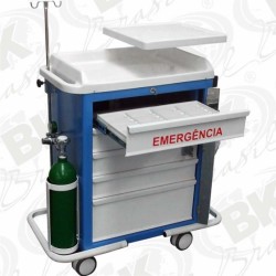 CARRO DE EMERGÊNCIA COM ACESSÓRIOS OXIGENOTERAPIA