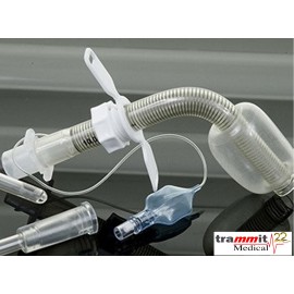 Cânula para Traqueostomia Ajustável Aramada com balão